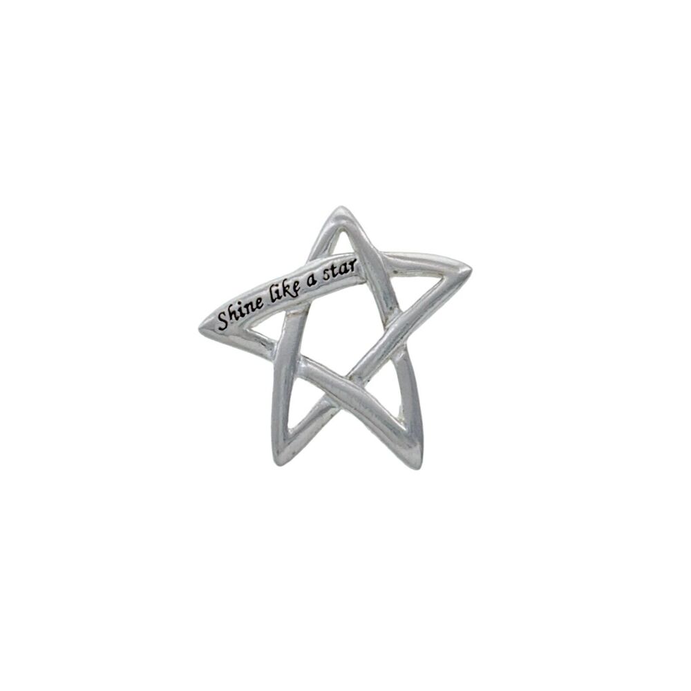 Vintage Sterling Silver 925 "Shine Like a Star" Pendant